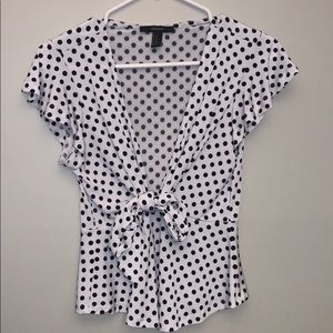 Polka dot tie top